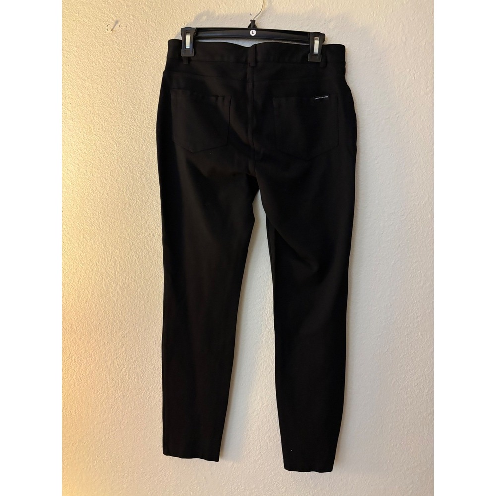 DKNY Jeans Womens Black Ponte Knit Skinny Pants Stretch Slim Trousers S A1224
